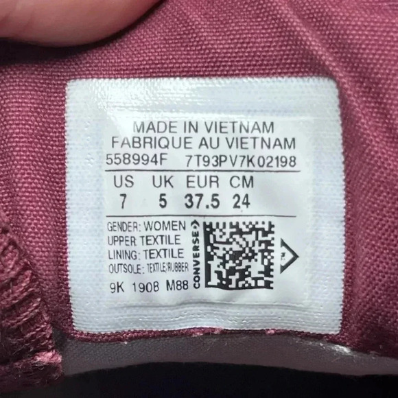 Converse Womens CT All Star Madison 558994F Maroon Casual Shoes Sneakers Size 7 - Picture 7 of 8